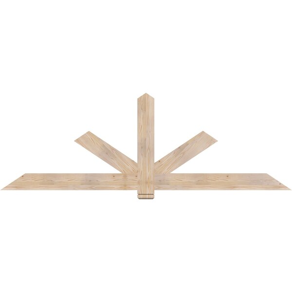Ekena Millwork Kennewick Smooth Timber Gable Bracket, Douglas Fir, 96"W x 32"H x 1 1/2"D x 5 1/2"F, 8/12 Pitch GBW096X32X0206KEN00SDF - main